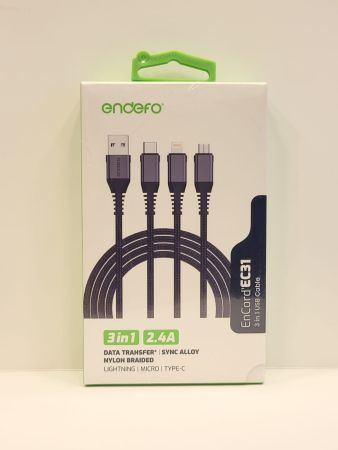 Endefo 3 in 1 Data Cable 2.4 A